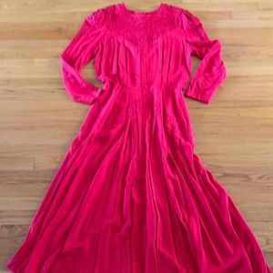 Beautiful red dress, full lightly pleated skirt.